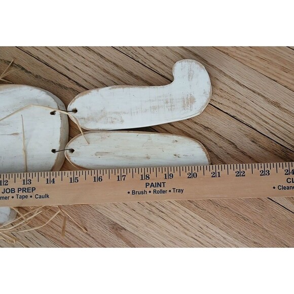 Moveable Handmade Wooden Shaped Easter Bunny Rabbit Wall Hanging Decoration 20" - Picture 6 of 7